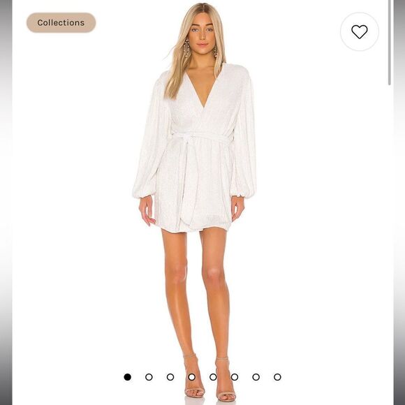 NWT Retrofete Gabrielle Robe in Moonglow White XS Revolve - Picture 15 of 15